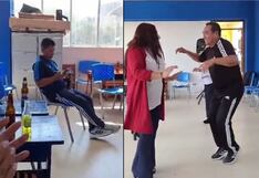 Profesores bailaron y tomaron dentro de colegio en Trujillo