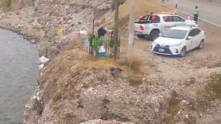 Auto cae al río Mantaro en La Oroya y buscan a sus ocupantes