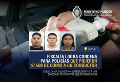 Policías son condenados por pedir coima durante intervención en la Costa Verde