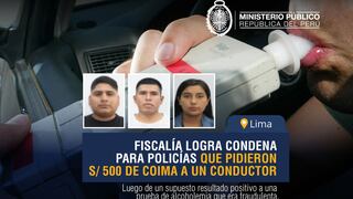 Policías son condenados por pedir coima durante intervención en la Costa Verde