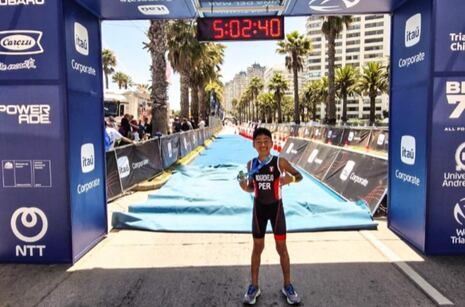 Arequipa: “Kroketa” Mogrovejo de Mollendo conquista el Mundial de Triatlón en Chile
