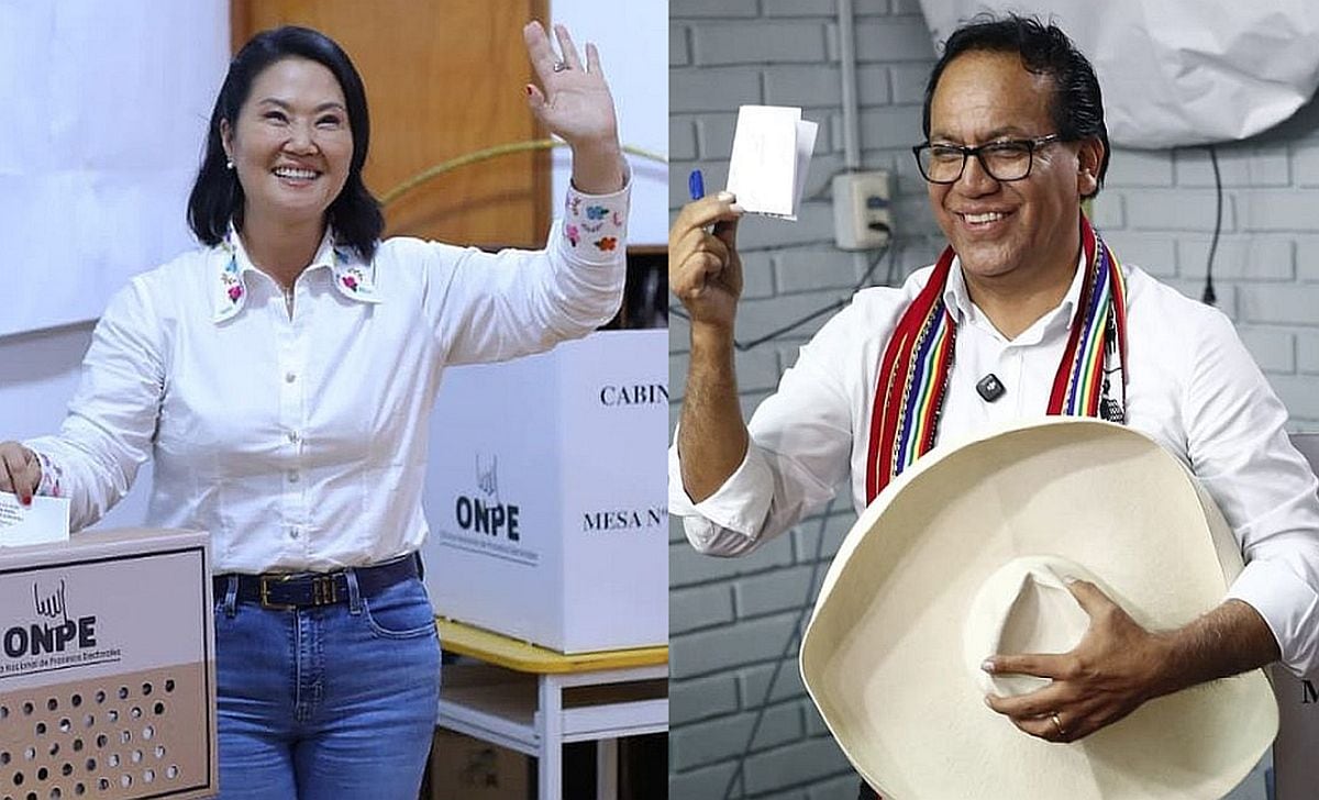 El nuevo reporte de la ONPE, actualizado a las 7:10 a.m. de este 11 de junio, muestra un vuelco en el conteo: Keiko Fujimori tomó la delantera con 50.002% de los votos y supera por un margen mínimo a Roberto Sánchez, que registra 49.998%.