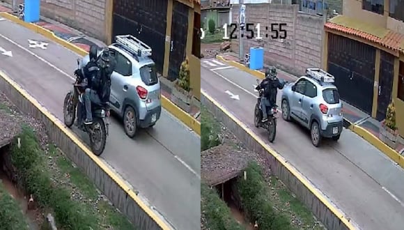 De acuerdo a las cámaras de seguridad, los ladrones estaban en una motocicleta.