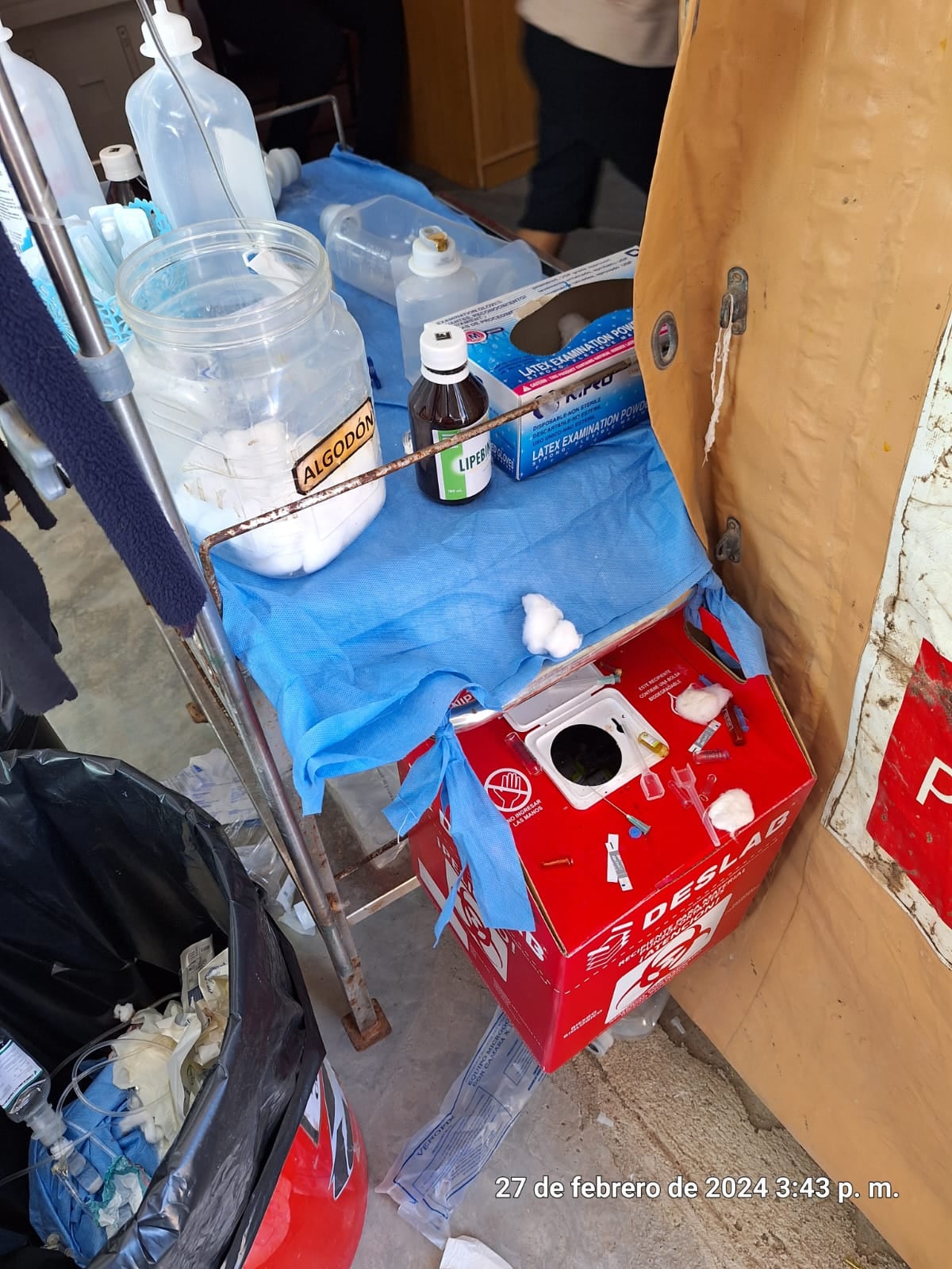 Personal de la Contraloría General de la República, a través de la Oficina de Control Institucional del hospital Santa Rosa de Piura, encontró residuos punzocontantes y biocontaminantes expuestos en diferentes áreas del nosocomio, poniendo en riesgo al personal de salud, pacientes y familiares