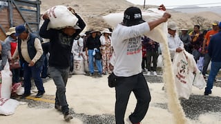 Paro agrario: Arrojan a la pista arroz como parte de protesta