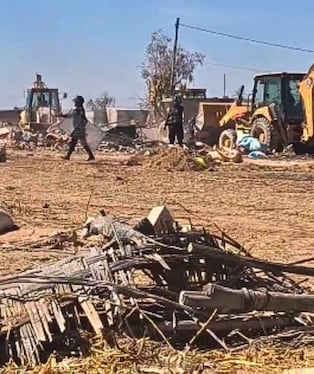 Recuperan más de 70 hectáreas invadidas en Majes, Arequipa. Foto: Captura de video/Canal 33-Majes Tv.