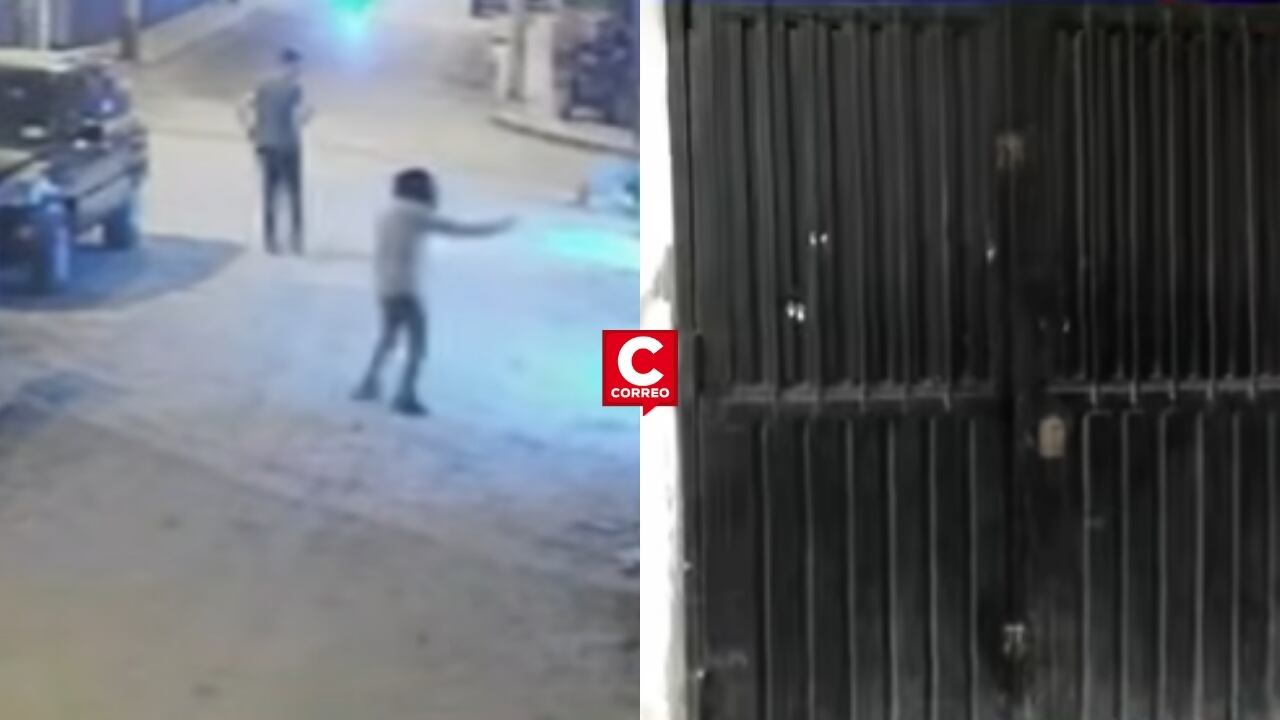 Lurín: sujetos disparan hasta cinco veces contra panadería y huyen en motocicleta. Composición: Diario Correo.