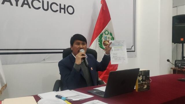 Ayacucho: Presidente del Consejo Regional lanza acusaciones contra sus colegas de oposición