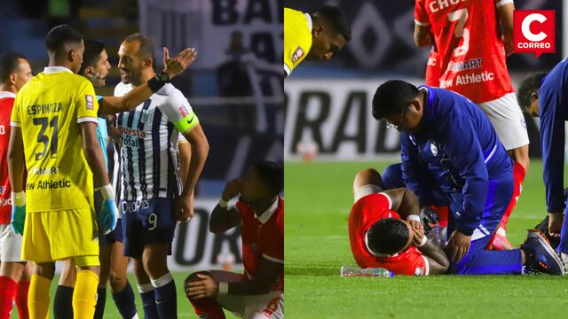 Cienciano (1) vs. Alianza Lima (1): Hernán Barcos recibe tarjeta roja tras fuerte codazo a Paolo Fuentes