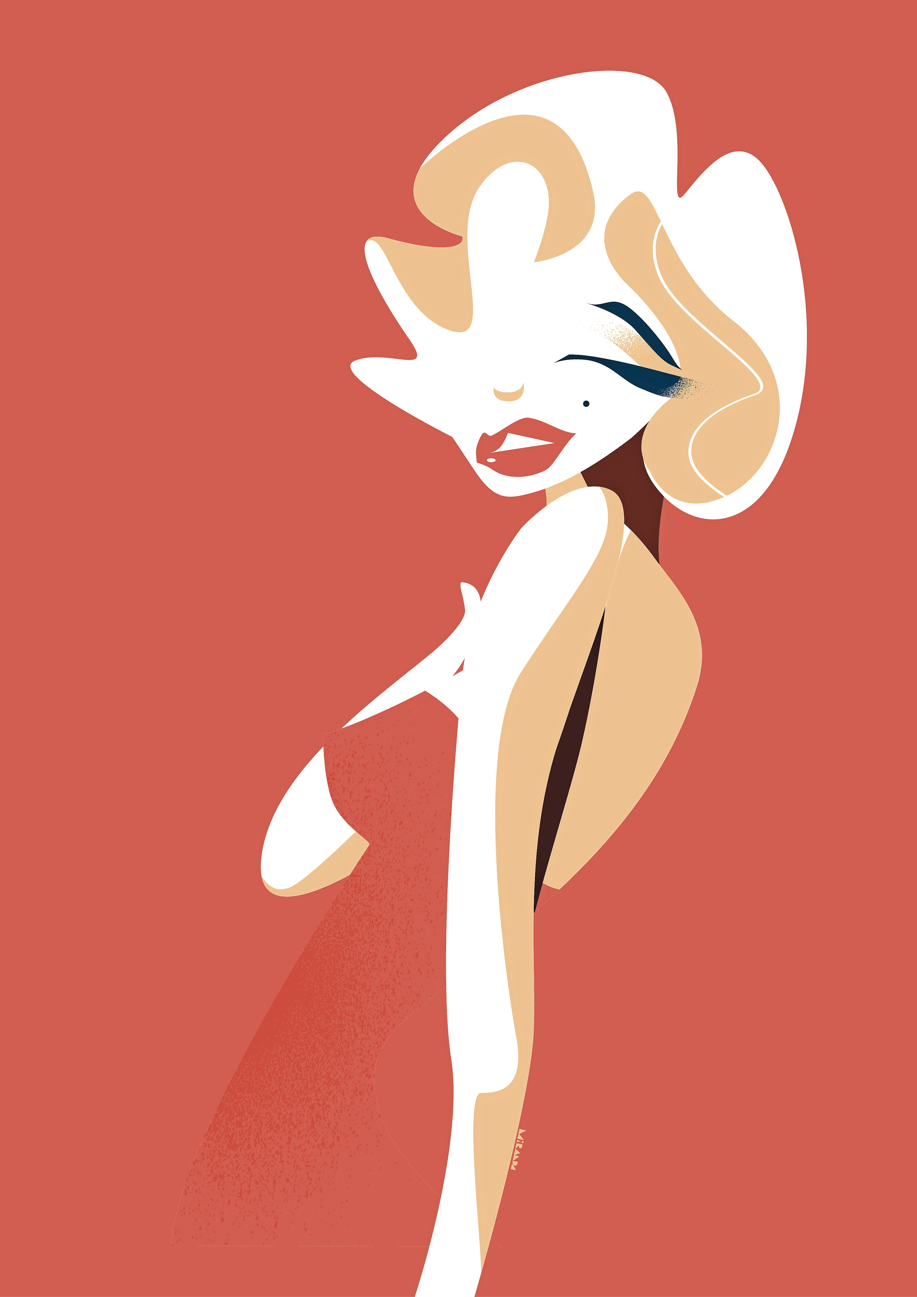 Marilyn Monroe, representado por el artista argentino Juan Francisco Miranda. Foto: cortesía.