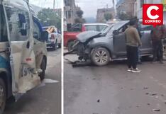 Choque entre combi y camioneta deja cinco heridos en Huancayo