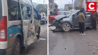 Choque entre combi y camioneta deja cinco heridos en Huancayo