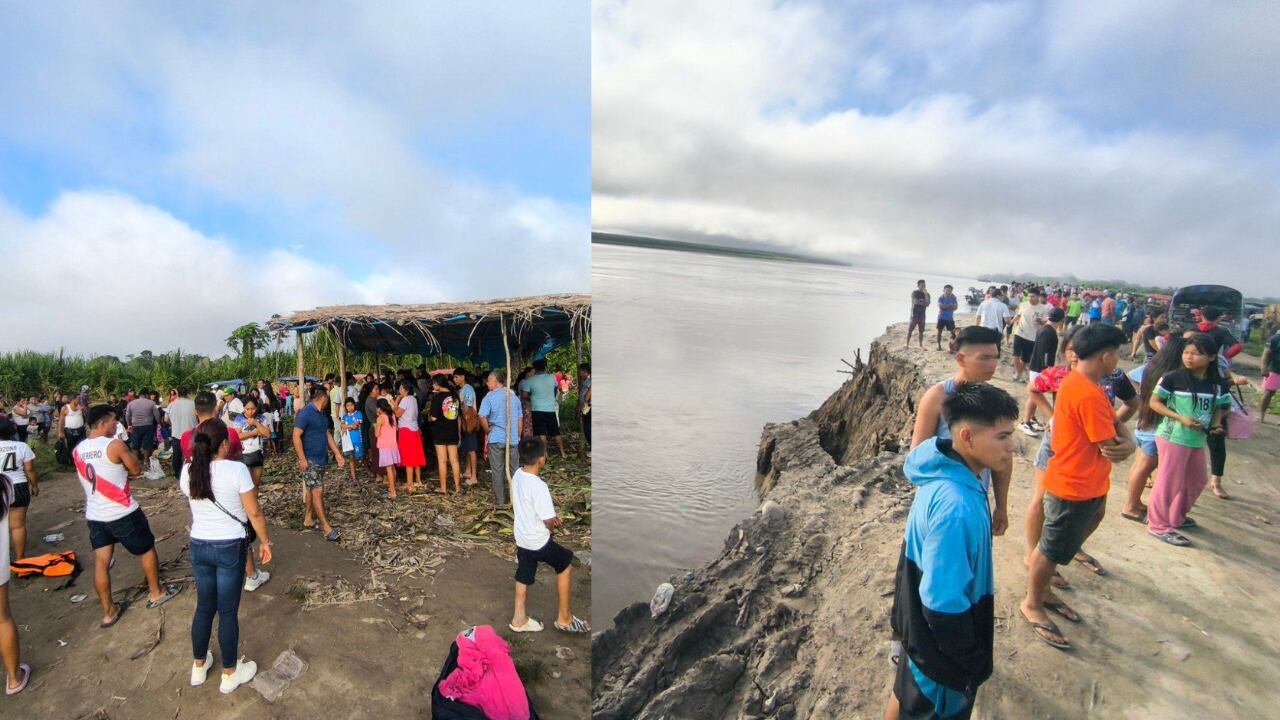 El accidente ocurrió a las 05:00 horas en el puerto de Iparia, cuando un deslizamiento hundió dos naves que transportaban pasajeros hacia comunidades nativas. (Composición Correo | Fotos COEN)