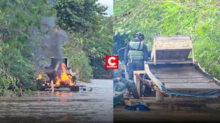 Ucayali: destruyen 16 dragas utilizadas para minería ilegal en el río Aguaytía