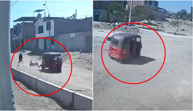 Delincuentes en mototaxi arrastran a una mujer para robarle sus pertenencias en Ica