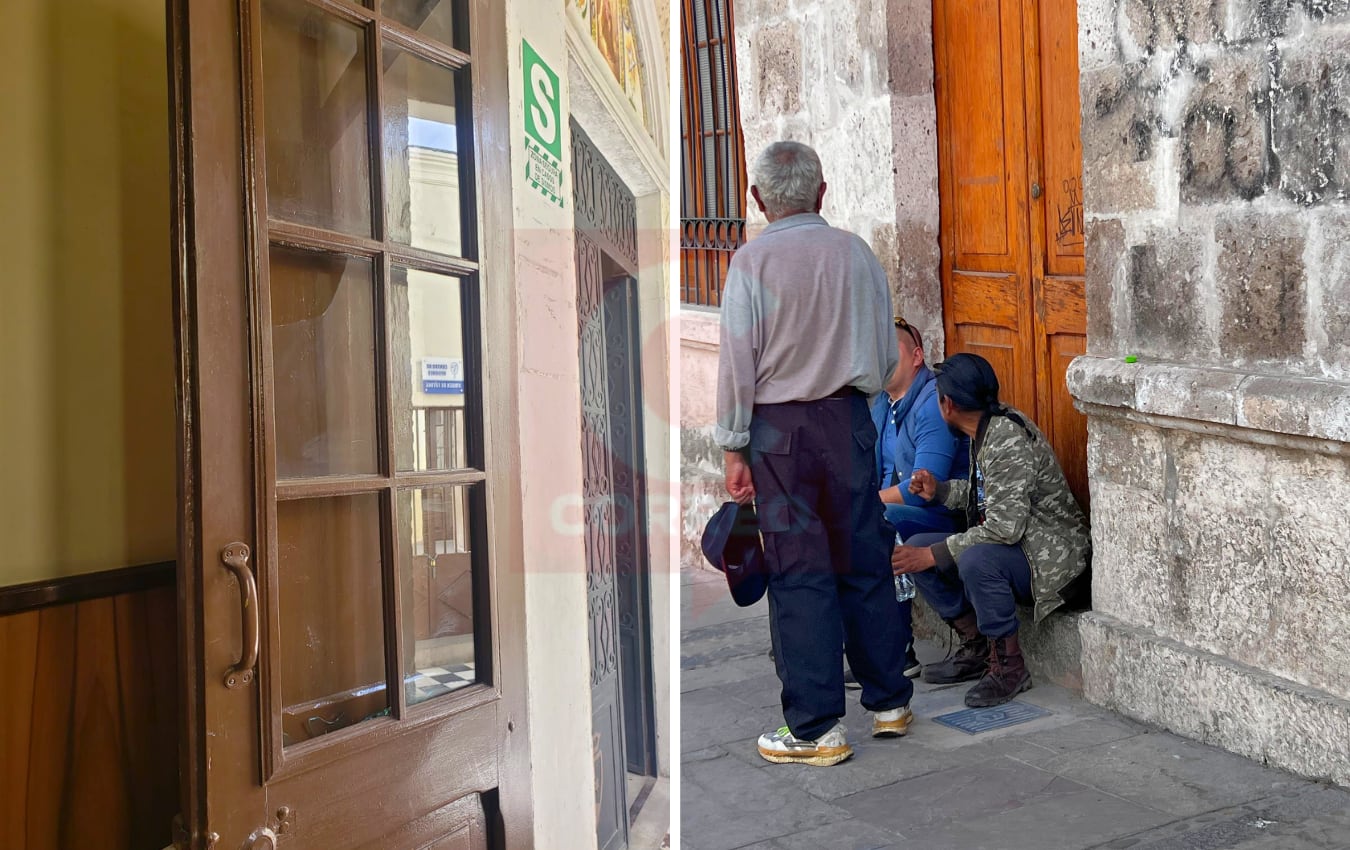 Imágenes de lo que pasaba en los exteriores de la iglesia Santa Marta. Foto: GEC.