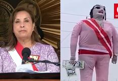 Queman muñeco gigante de Dina Boluarte en Pisco por Año Nuevo