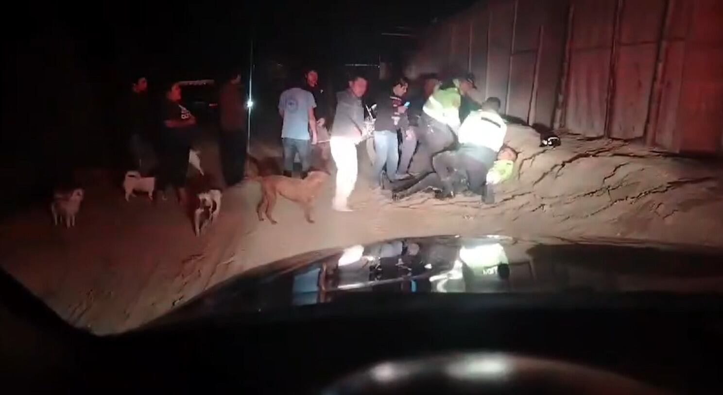 Un herido en persecución