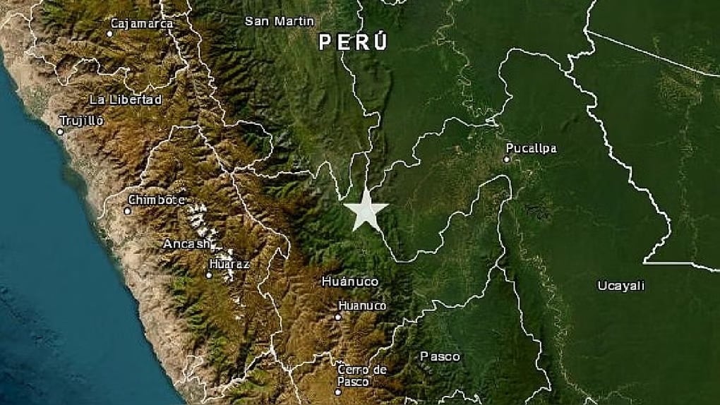 Fuerte sismo de magnitud 5.7 se registró en Huánuco esta noche