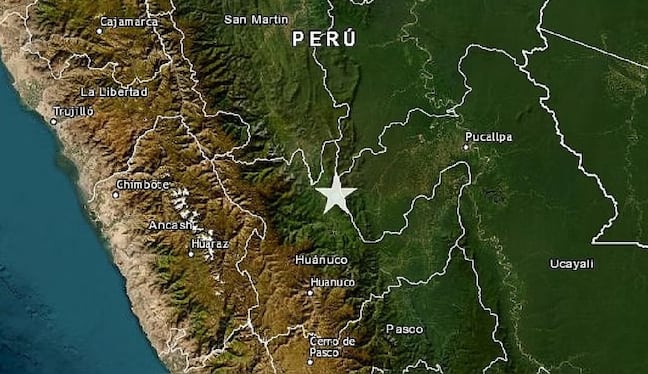 Fuerte sismo de magnitud 5.7 se registró en Huánuco esta noche