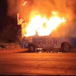 Ica: incendian combi vinculada a Renovación Popular en la Panamericana Sur, en Subtanjalla