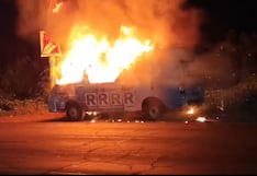 Ica: incendian combi vinculada a Renovación Popular en la Panamericana Sur, en Subtanjalla