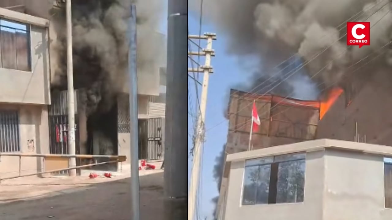 Comas: reportan incendio de gran magnitud en presunta fábrica de colchones cerca de Trapiche. Composición: Diario Correo.