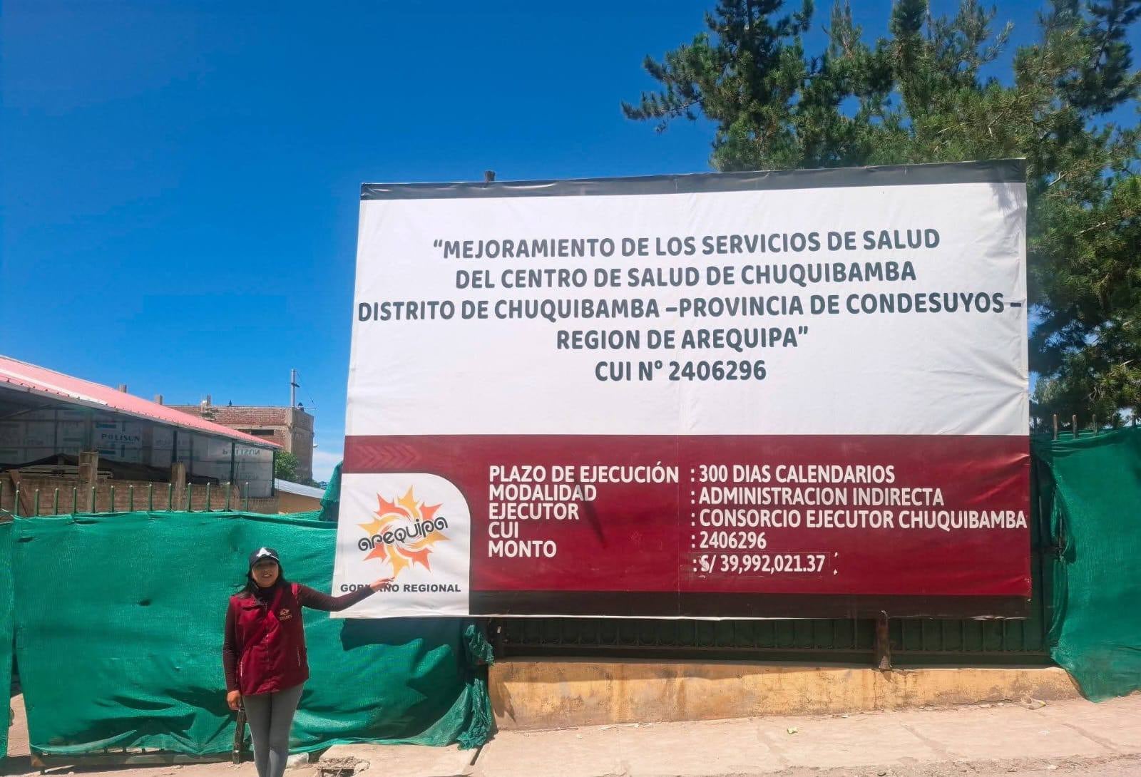 Mejoramiento del centro de salud de Chuquibamba sin supervisión (Foto: Consejo Regional de Arequipa)