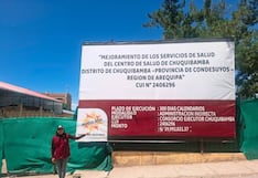 Mejoramiento del centro de salud de Chuquibamba sin supervisión