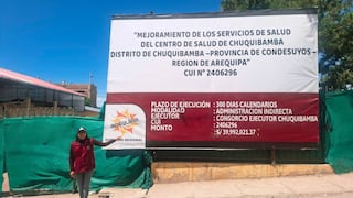 Mejoramiento del centro de salud de Chuquibamba sin supervisión