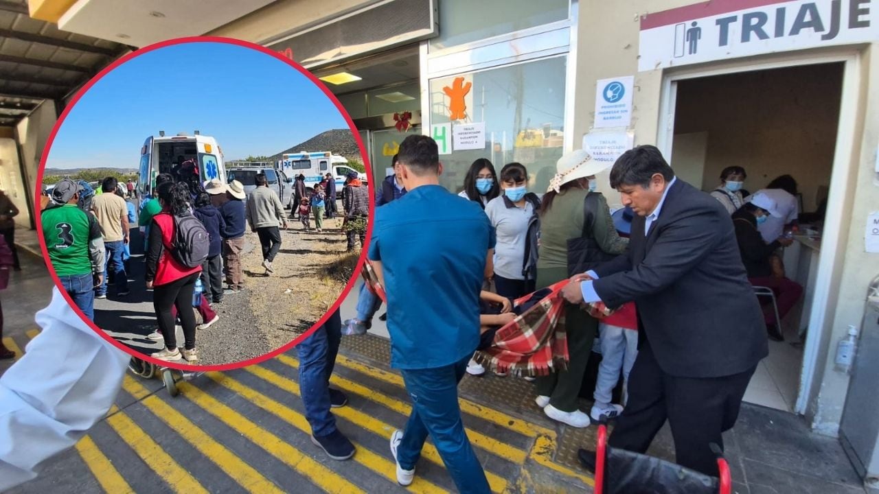 Ocho estudiantes heridos tras volcadura de camioneta en la vía Arequipa-Puquina