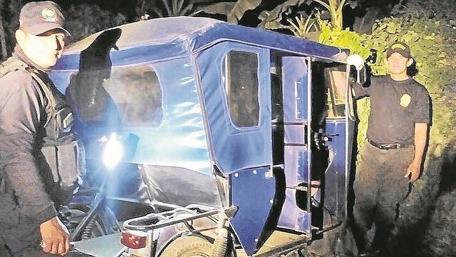 Piura: Ladrones esconden y cubren con ramas una mototaxi robada en Sechura 
