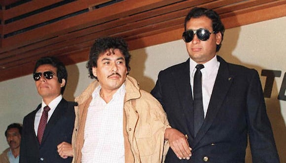Víctor Polay Campos, presentado por la Dircote tras su segunda captura en 1992, con 41 años de edad. En abril de este año cumplió 72 en la prisión de la Base Naval del Callao.