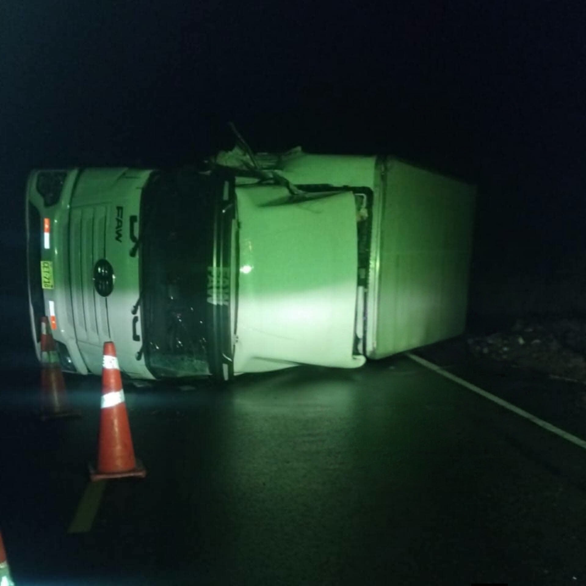 La Oroya: camión furgón se despista y bloquea la Carretera Central por 90 minutos