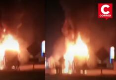 Barranca: Incendio consume bus interprovincial en la Panamericana Norte