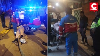 Huancayo: joven sale despedida de motocicleta tras choque con camioneta