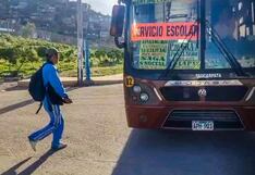 Año Escolar en Arequipa: Rutas libres de transporte para escolares