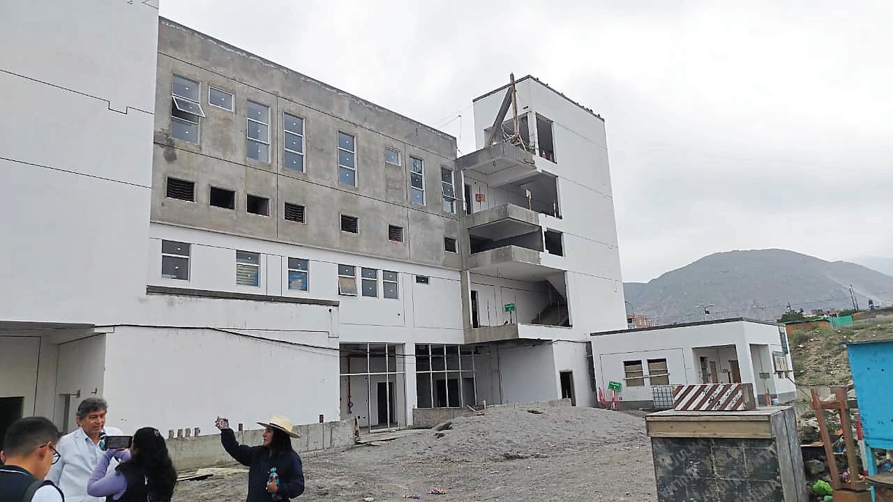 Avance físico de la obra del hospital Maritza Campos no supera el 30%. (Foto: Álvaro Figueroa/@photo.gec)
