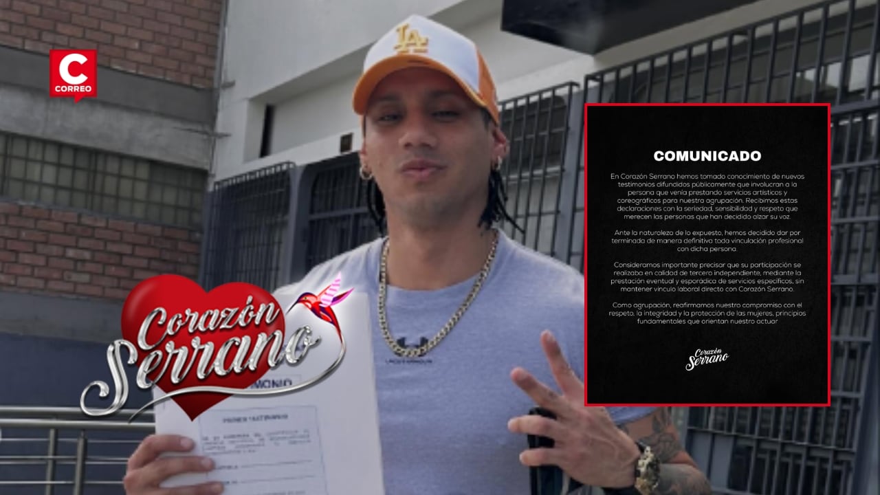 Corazón Serrano rompe vínculo con coreógrafo Jeremy Iturri tras denuncia por presunta agresión sexual