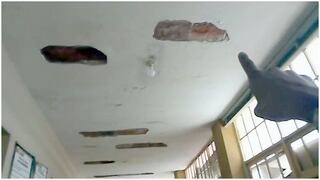 Huamachuco: Agua de lluvia se filtra en techo remodelado de hospital