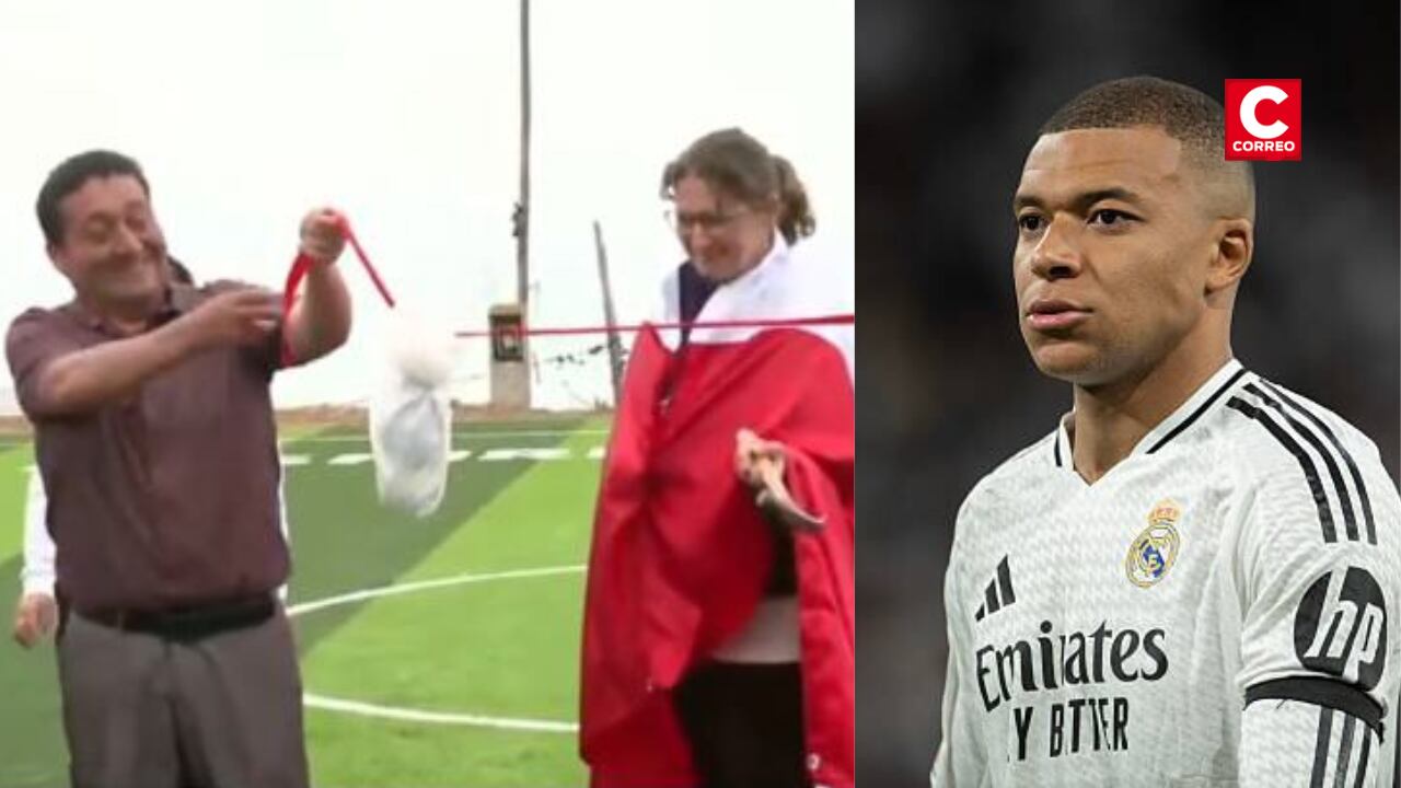Madre de la estrella gala supervisó los trabajos en Lima. La fundación liderada por Mbappé busca brindar oportunidades deportivas a niños y jóvenes, a fin de que forjen un futuro auspicioso. (Foto: composición Latina -Getty Images).