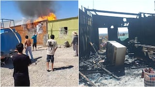 Nasca: voraz incendio deja a dos familias en la calle en el A.H. Virgen de Chapi