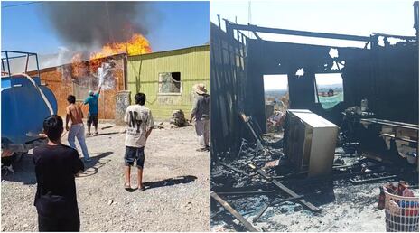 Nasca: voraz incendio deja a dos familias en la calle en el A.H. Virgen de Chapi