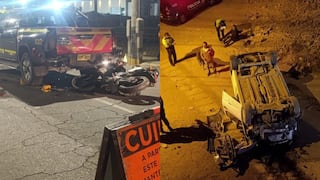 Accidentes de tránsito en la madrugada de este jueves dejaron dos heridos en Arequipa (VIDEO)