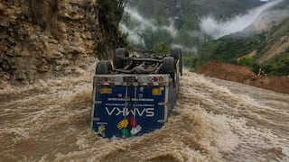Camión se despista en carretera Leimebamba–Chachapoyas y conductor sale ileso