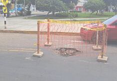 Trujillo: Aparece forado en pista de la urbanización El Recreo