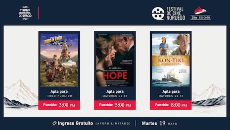 Festival de Cine Noruego 2026 se realizará en Surco con funciones gratuitas