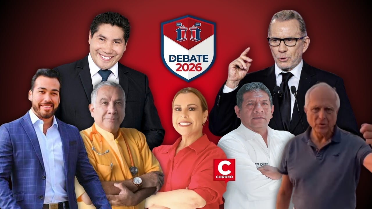 Elecciones 2026: quiénes son los postulantes que debatirán este martes 24. Composición: Diario Correo.