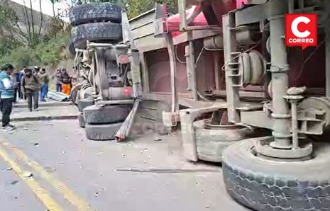 Tragedia en vía Pampas - Huancayo: madre muere en volcadura y su esposo e hija quedan heridos