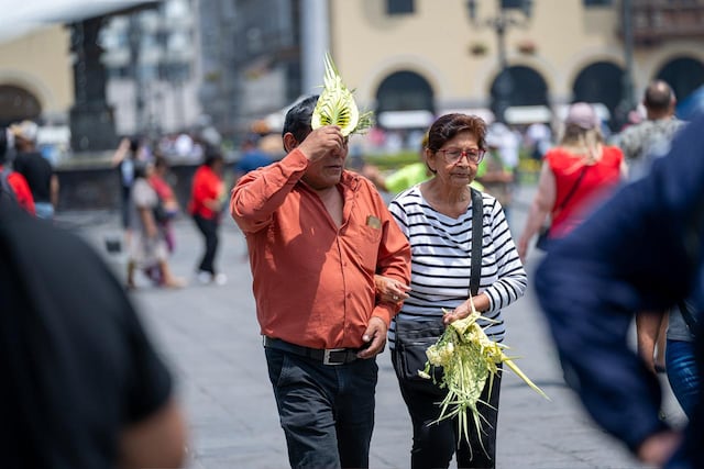 Domingo de Ramos: fieles y el Cristo Cholo recorren la Catedral y Plaza de Armas de Lima. (Fotos: Paloma del Solar/GEC)